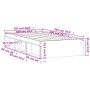 Bettrahmen aus geräucherter Eiche, 100 x 200 cm von , Betten und Lattenroste - Ref: Foro24-3203835, Preis: 110,35 €, Rabatt: %