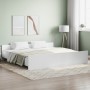 Bed frame with white headboard and footboard 200x200 cm by , Beds and slatted bases - Ref: Foro24-3203733, Price: 127,53 €, D...