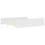 Bed frame with white headboard and footboard 200x200 cm by , Beds and slatted bases - Ref: Foro24-3203733, Price: 127,53 €, D...