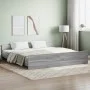 Estructura de cama con cabecero piecero gris Sonoma 200x200 cm de , Camas y somieres - Ref: Foro24-3203738, Precio: 156,67 €,...