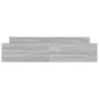 Estructura de cama con cabecero piecero gris Sonoma 200x200 cm de , Camas y somieres - Ref: Foro24-3203738, Precio: 156,67 €,...