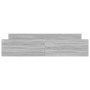 Sonoma gray bed frame with headboard and footboard 200x200 cm by , Beds and slatted bases - Ref: Foro24-3203738, Price: 154,7...