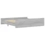 Estructura de cama con cabecero piecero gris Sonoma 200x200 cm de , Camas y somieres - Ref: Foro24-3203738, Precio: 156,67 €,...