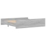 Sonoma gray bed frame with headboard and footboard 200x200 cm by , Beds and slatted bases - Ref: Foro24-3203738, Price: 154,7...