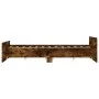 Bed frame with smoked oak headboard and footboard 120x200cm by , Beds and slatted bases - Ref: Foro24-3203744, Price: 129,86 ...