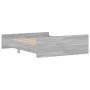 Sonoma gray bed frame with headboard and footboard 150x200 cm by , Beds and slatted bases - Ref: Foro24-3203759, Price: 137,8...