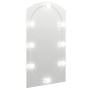 Espejo con luces LED vidrio arco 90x45 cm