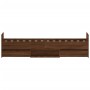 Bed frame with brown oak headboard and footboard 75x190 cm by , Beds and slatted bases - Ref: Foro24-3203823, Price: 136,20 €...