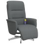 Dark gray fabric reclining massage chair with footrest by , Armchairs - Ref: Foro24-356574, Price: 223,29 €, Discount: %