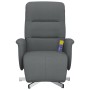 Dark gray fabric reclining massage chair with footrest by , Armchairs - Ref: Foro24-356574, Price: 223,29 €, Discount: %