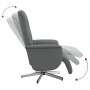 Dark gray fabric reclining massage chair with footrest by , Armchairs - Ref: Foro24-356574, Price: 223,29 €, Discount: %