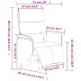 Verstellbarer Massagesessel mit Fußstütze dunkelgrauer Stoff von , Sessel - Ref: Foro24-356574, Preis: 219,80 €, Rabatt: %