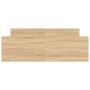 Bed frame with Sonoma oak headboard and footboard 140x190 cm by , Beds and slatted bases - Ref: Foro24-3203784, Price: 140,77...