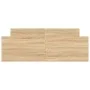 Bed frame with Sonoma oak headboard and footboard 140x190 cm by , Beds and slatted bases - Ref: Foro24-3203784, Price: 134,09...