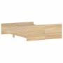 Bed frame with Sonoma oak headboard and footboard 140x190 cm by , Beds and slatted bases - Ref: Foro24-3203784, Price: 134,09...