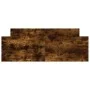 Bed frame with smoked oak headboard and footboard 140x190cm by , Beds and slatted bases - Ref: Foro24-3203786, Price: 127,85 ...