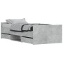 Betongrauer Bettrahmen mit Kopf- und Fußteil 100x200cm von , Betten und Lattenroste - Ref: Foro24-3203799, Preis: 202,70 €, R...