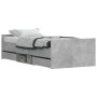Betongrauer Bettrahmen mit Kopf- und Fußteil 100x200cm von , Betten und Lattenroste - Ref: Foro24-3203799, Preis: 202,70 €, R...