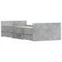 Estructura de cama con cabecero piecero gris hormigón 100x200cm de , Camas y somieres - Ref: Foro24-3203799, Precio: 199,20 €...