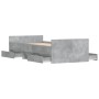 Betongrauer Bettrahmen mit Kopf- und Fußteil 100x200cm von , Betten und Lattenroste - Ref: Foro24-3203799, Preis: 202,70 €, R...
