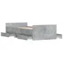 Estructura de cama con cabecero piecero gris hormigón 100x200cm de , Camas y somieres - Ref: Foro24-3203799, Precio: 199,20 €...