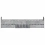 Estructura de cama con cabecero piecero gris hormigón 100x200cm de , Camas y somieres - Ref: Foro24-3203799, Precio: 199,20 €...