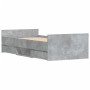 Betongrauer Bettrahmen mit Kopf- und Fußteil 100x200cm von , Betten und Lattenroste - Ref: Foro24-3203799, Preis: 202,70 €, R...