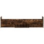 Bed frame with smoked oak headboard and footboard 100x200cm by , Beds and slatted bases - Ref: Foro24-3203800, Price: 206,74 ...