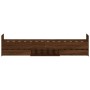 Bed frame with brown oak headboard and footboard 100x200 cm by , Beds and slatted bases - Ref: Foro24-3203802, Price: 189,70 ...