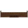 Bed frame with brown oak headboard and footboard 100x200 cm by , Beds and slatted bases - Ref: Foro24-3203802, Price: 187,91 ...