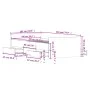 Bed frame with brown oak headboard and footboard 100x200 cm by , Beds and slatted bases - Ref: Foro24-3203802, Price: 187,91 ...