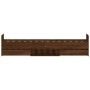 Bed frame with brown oak headboard and footboard 90x200 cm by , Beds and slatted bases - Ref: Foro24-3203809, Price: 206,00 €...