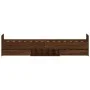 Bed frame with brown oak headboard and footboard 90x200 cm by , Beds and slatted bases - Ref: Foro24-3203809, Price: 202,51 €...