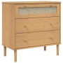 Cómoda SENJA aspecto ratán madera maciza pino marrón 80x40x80cm | Foro24.es | Tu tienda online para hogar, jardín y más Foro24.es