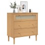 Cómoda SENJA aspecto ratán madera maciza pino marrón 80x40x80cm | Foro24.es | Tu tienda online para hogar, jardín y más Foro24.es