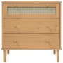 Cómoda SENJA aspecto ratán madera maciza pino marrón 80x40x80cm | Foro24.es | Tu tienda online para hogar, jardín y más Foro24.es