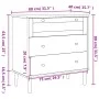 SENJA Kommode Rattanoptik massives Kiefernholz braun 80x40x80cm von , Schubladen - Ref: Foro24-358022, Preis: 104,94 €, Rabat...