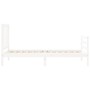 Single bed frame with white solid wood headboard by , Beds and slatted bases - Ref: Foro24-3193817, Price: 116,98 €, Discount: %