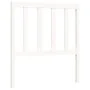 Single bed frame with white solid wood headboard by , Beds and slatted bases - Ref: Foro24-3193817, Price: 121,02 €, Discount: %