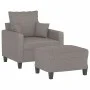 Sessel mit Hocker Stoff grau taupe 60 cm von , Sofas - Ref: Foro24-3201088, Preis: 200,62 €, Rabatt: %