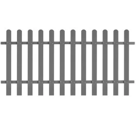 WPC garden fence 200x100 cm by vidaXL, fenced with pickets - Ref: Foro24-42820, Price: 79,01 €, Discount: %
