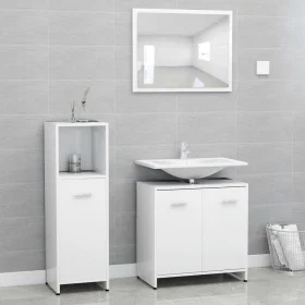 3-teiliges Badezimmermöbelset aus weißem Sperrholz von , Badezimmermöbel - Ref: Foro24-3056907, Preis: 104,67 €, Rabatt: %