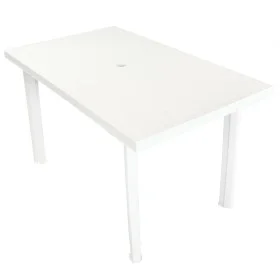 White plastic garden table 126x76x72 cm by vidaXL, Garden tables - Ref: Foro24-43597, Price: 134,96 €, Discount: %
