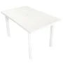 Mesa de jardín de plástico blanca 126x76x72 cm de vidaXL, Mesas de jardín - Ref: Foro24-43597, Precio: 134,82 €, Descuento: %