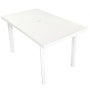 White plastic garden table 126x76x72 cm by vidaXL, Garden tables - Ref: Foro24-43597, Price: 138,00 €, Discount: %