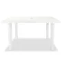 Mesa de jardín de plástico blanca 126x76x72 cm de vidaXL, Mesas de jardín - Ref: Foro24-43597, Precio: 134,82 €, Descuento: %