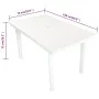 Mesa de jardín de plástico blanca 126x76x72 cm de vidaXL, Mesas de jardín - Ref: Foro24-43597, Precio: 134,82 €, Descuento: %