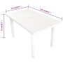 Weißer Gartentisch aus Kunststoff 126x76x72 cm von vidaXL, Gartentische - Ref: Foro24-43597, Preis: 138,00 €, Rabatt: %