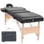 Klappbare Massageliege 3 Zonen 10 cm dick schwarz von vidaXL, Massageliegen - Ref: Foro24-110153, Preis: 224,41 €, Rabatt: %