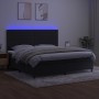 Box spring bed with mattress and LED black velvet 200x200 cm by , Beds and slatted bases - Ref: Foro24-3136205, Price: 613,17...